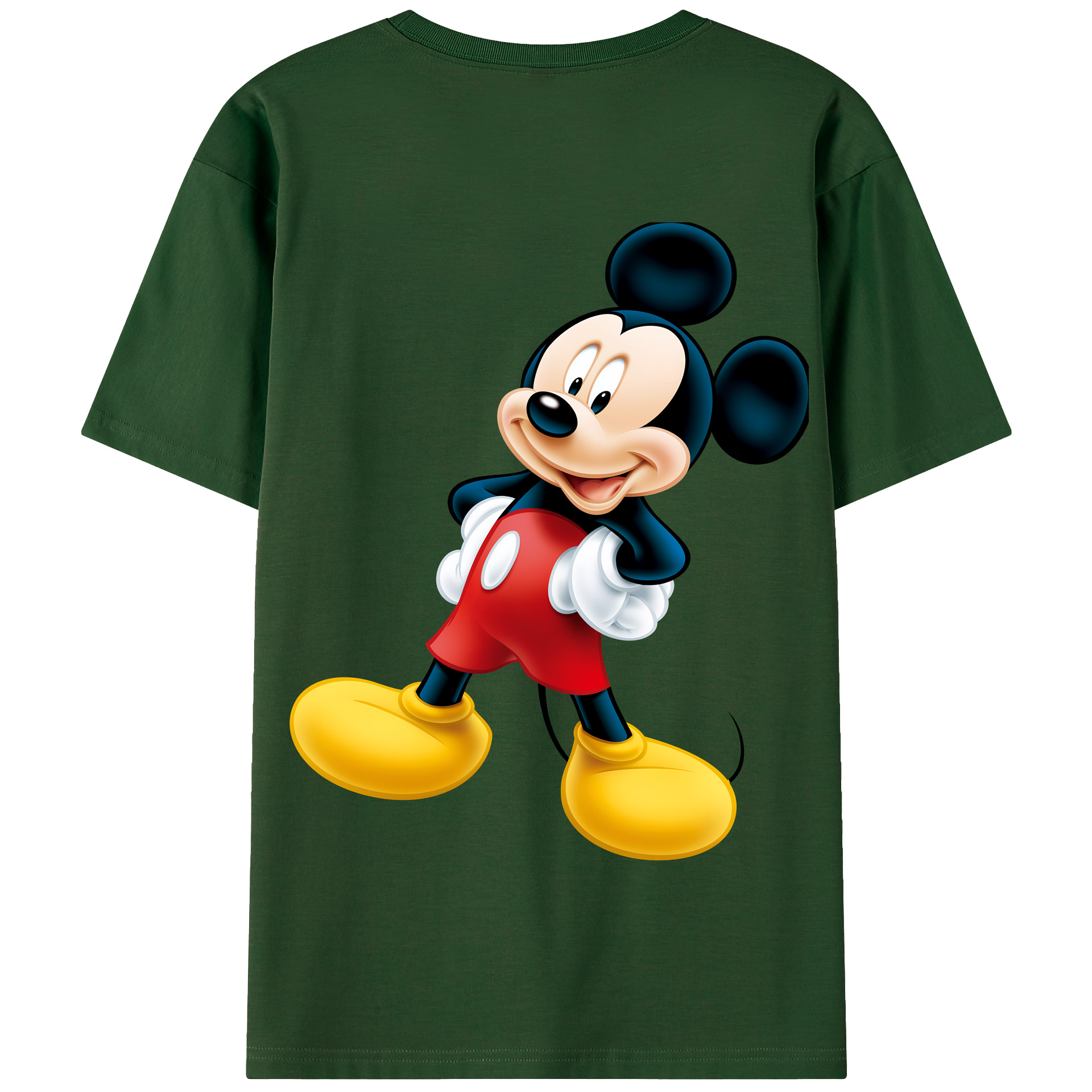 （画像用） ミッキーマウス Mickey Mouse 綿100％半袖Tシャツ（背面プリント）